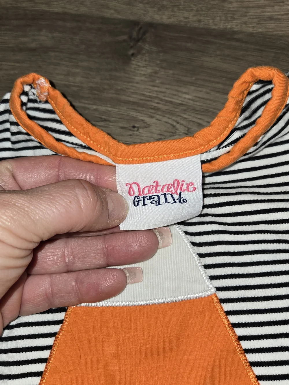 Infant One-Piece with Candy Corn Applique -
